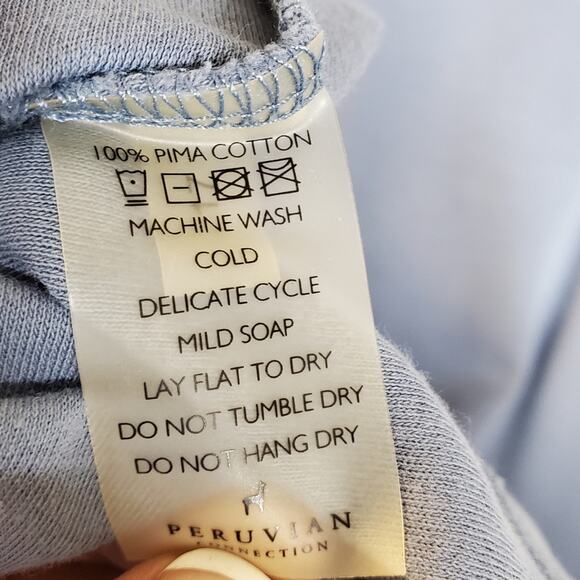 Peruvian Connection light blue Pima cotton maxi skirt  In excellent condition - Picture 6 of 9